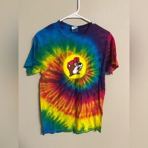 Buc-ee's Beaver Nuggets Tie Dye T Shirt Size Small Peace Love Tee